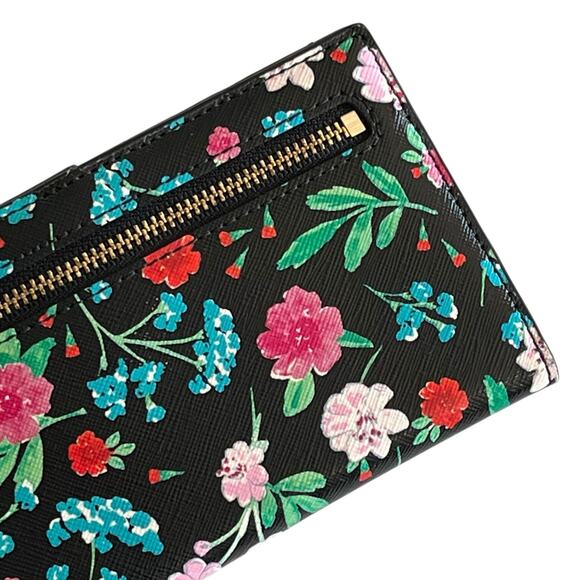 KATE SPADE Medium Stacy Cameron Street Jardin Floral Slim BiFold Leather Wallet - Picture 5 of 13